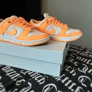 Nike Bright Orange and White Sneakers